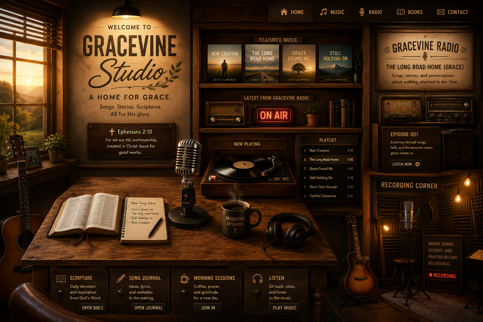 Vintage studio scene