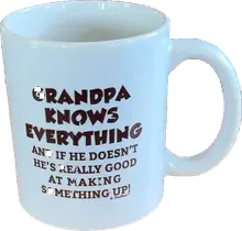 White Grampa coffee mug